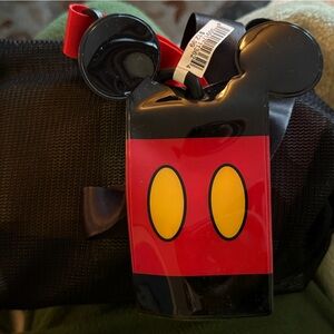 Mickey Mouse Red and Black Parks Lanyard